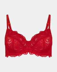 Laura Underwire Bra in SALSA. Flat lay front view