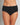 Model wears Au Naturel Full Brief in BLACK. On body front view