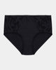 Milla Midi in BLACK. Flat lay front view