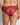 Model wears Fae Brazilian in BIKING RED. On body back view