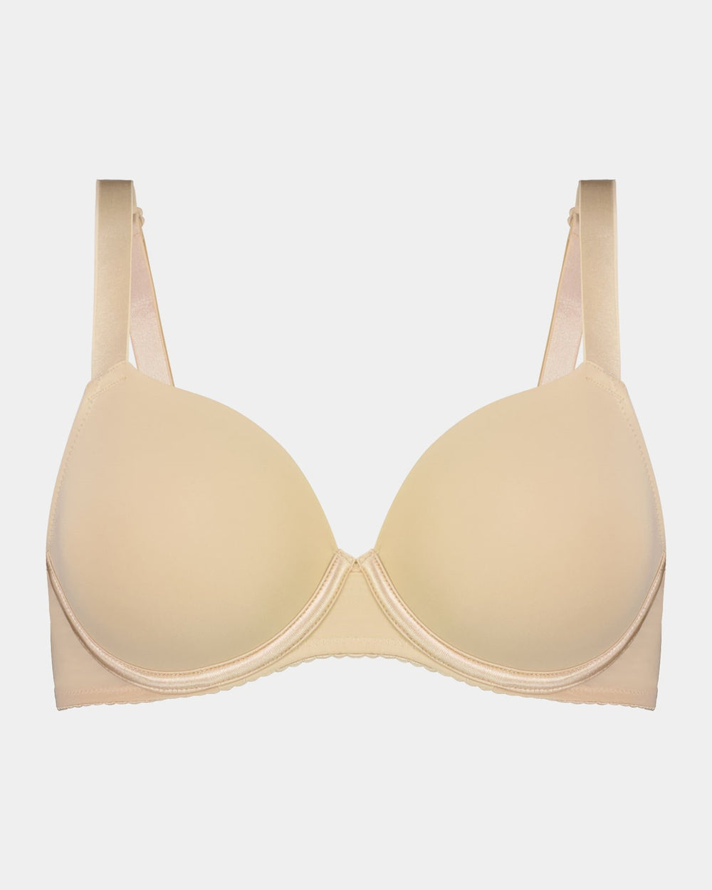 Body Basics Contour Bra in AMERICAN NUDE. Flat lay front view