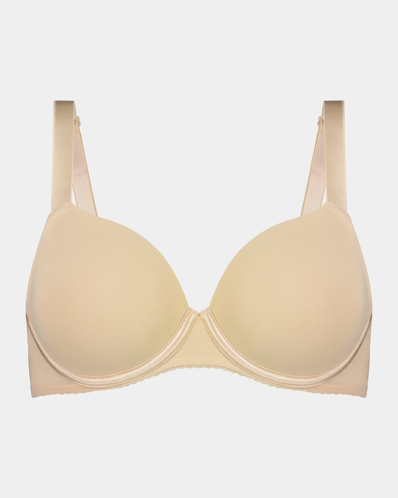 Body Basics Contour Bra in AMERICAN NUDE. Flat lay front view