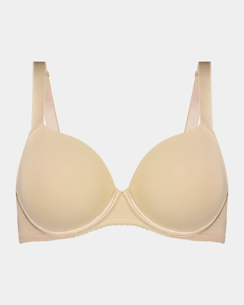 Body Basics Contour Bra in AMERICAN NUDE. Flat lay front view