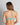 Model wears Stripe Elastic & Papertouch Push Up Bra in PORCELAIN. On body back view