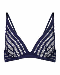 Morning Lola Underwire Bra in PEACOAT. Flat lay front view