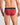 Model wears Everyday Essential Mens Brief in TIBETAN RED. On body back view