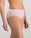 Model wears Body Cotton High Cut Brief in FESTIVAL BLOOM. On body side view