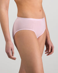 Model wears Body Cotton High Cut Brief in FESTIVAL BLOOM. On body side view