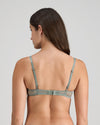 Model wears Romilly Push Up Bra in ICEBERG GREEN. On body back view