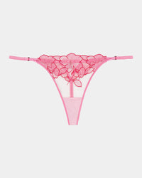 Josephine Thong in SACHET PINK. Flat lay front view