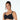 Model wears Active Contour Bra in BLACK. On body front view