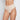 Model wears No Show Thong in LATTE. On body front view