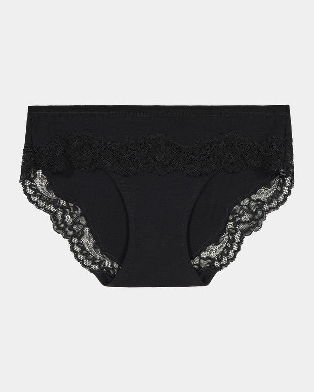 Simply Me Bikini in BLACK. Flat lay front view