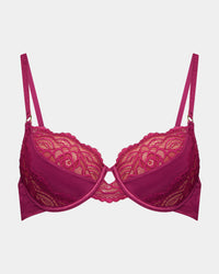 Amara Contour Bra in BEAUJOLAIS. Flat lay front view