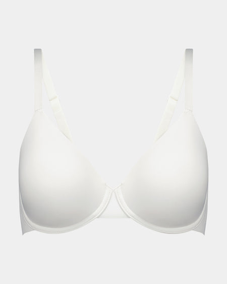 Comfit Collection Contour Bra in WHITE. Flat lay front view