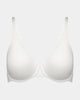 Comfit Collection Contour Bra in WHITE. Flat lay front view
