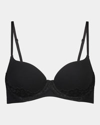 Simply Me Contour Bra in BLACK. Flat lay front view