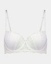 Sofia Contour Bra in BRIGHT WHITE. Flat lay front view