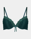Alessandra Contour Bra in RAIN FOREST. Flat lay front view