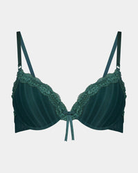 Alessandra Contour Bra in RAIN FOREST. Flat lay front view