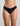 Model wears Extra-Ordinary Bikini in BLACK. On body front view