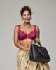 Midnight Express Underwire Bra in BEAUJOLAIS. Feature shot