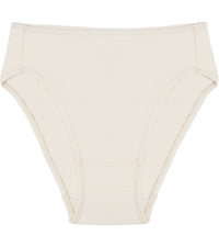 Freestyle High Cut Brief in CHAMPAGNE. Flat lay front view