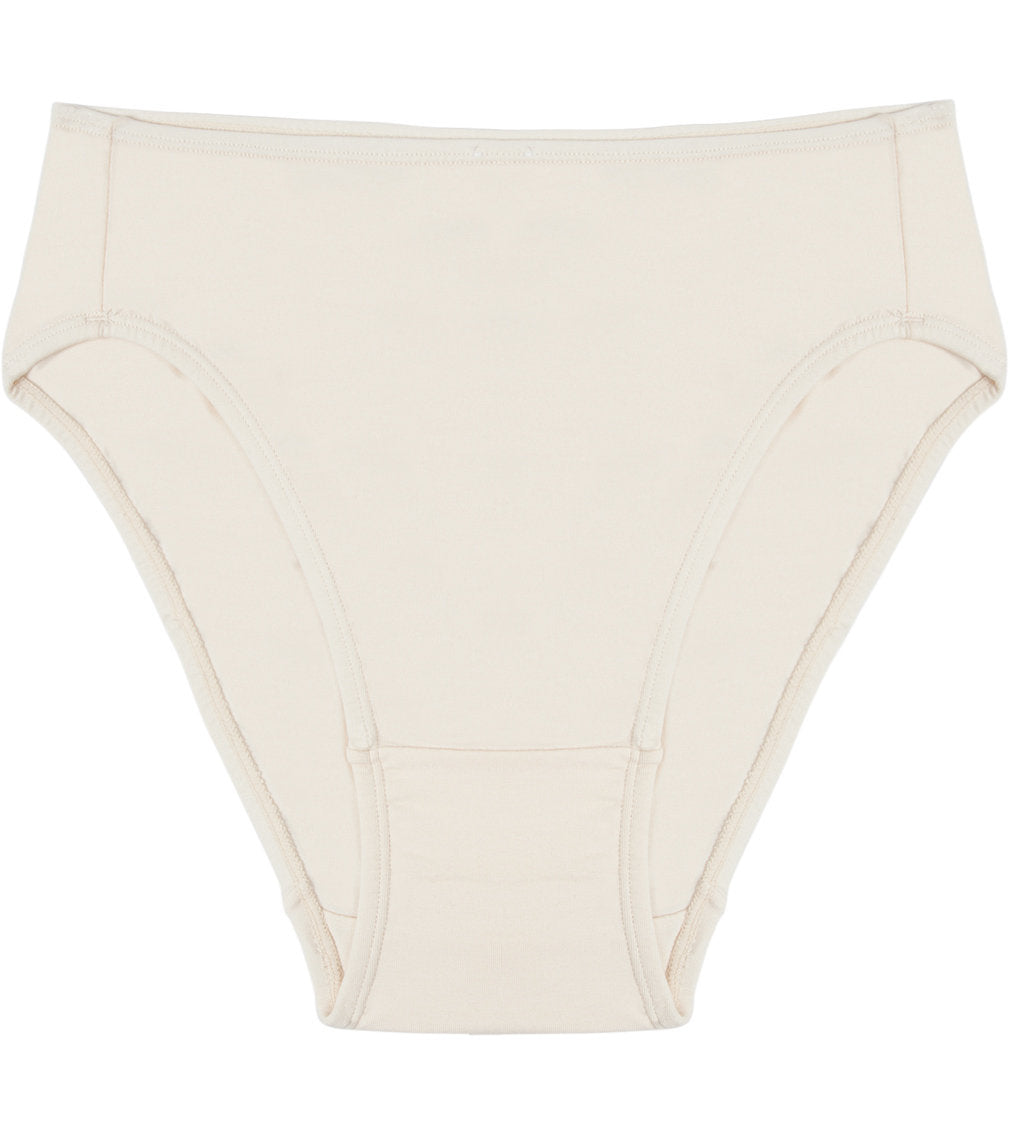 Freestyle High Cut Brief in CHAMPAGNE. Flat lay front view