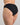 Coral High Cut Brief in BLACK. Flat lay back view