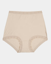 Bendon Cotton Full Brief in NATURELLE. Flat lay front view