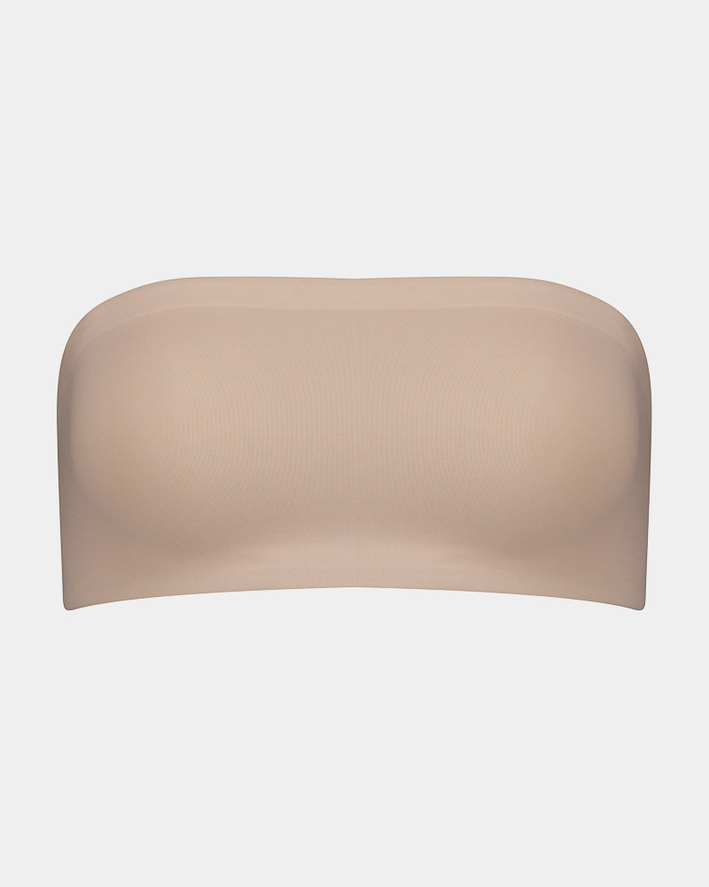 Extra-Ordinary Bandeau in LATTE. Flat lay front view