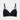 Play Contour Long Line Bra in BLACK. Flat lay front view