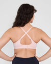Power Underwire Bra in LATTE. Flat lay back view