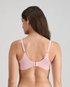 Model wears Flawless Form Contour Bra in ICY PINK. On body back view