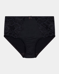 Twilight Express Full Brief in BLACK. Flat lay front view