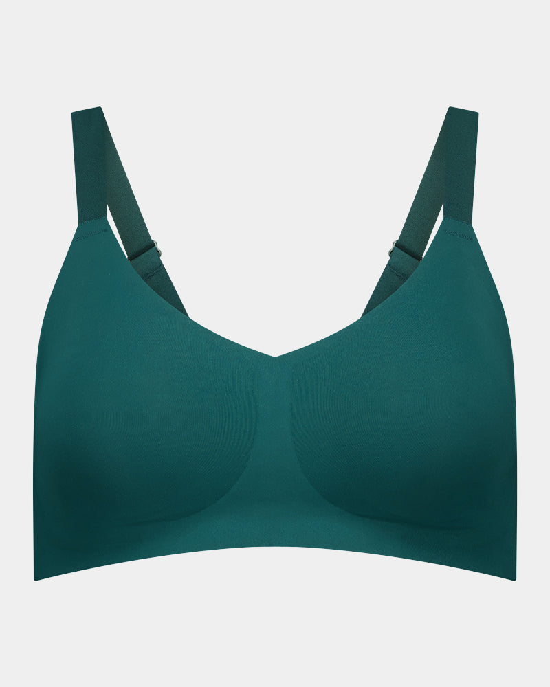 Comfit Collection Wire Free Bra in RAIN FOREST. Flat lay front view