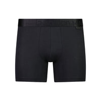 Bamboo Mens Trunk in BLACK. Flat lay front view