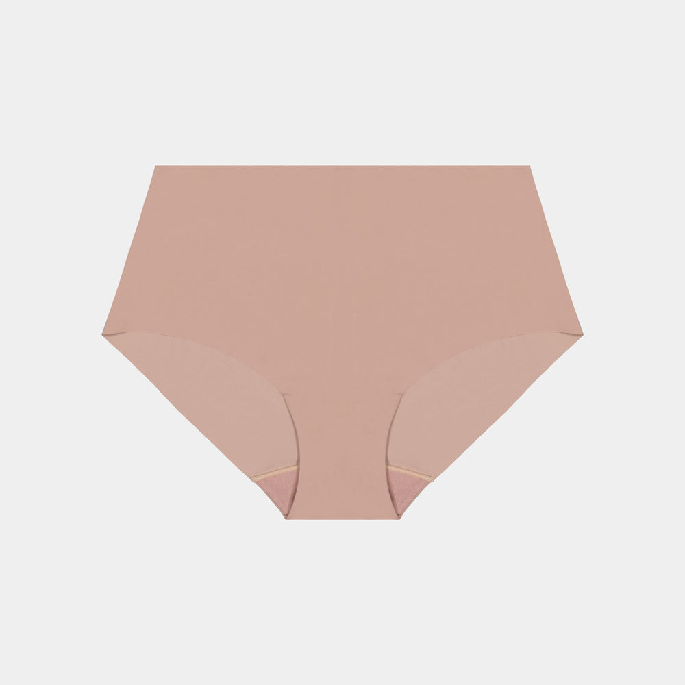 No Show Full Brief in MOCHA. Flat lay front view