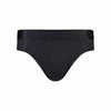 Bamboo Mens Brief in BLACK. Flat lay front view