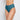 Model wears No Show Thong in OCEAN DEPTHS. On body front view