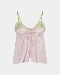 Dreamer Camisole in PALE LILAC. Flat lay front view