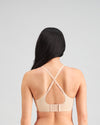 Comfit Collection Contour Bra in LATTE. Flat lay back view