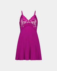 Siesta Chemise in FANTASY FUCHSIA. Flat lay front view