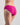 Model wears Lacey Bikini in FANTASY FUCHSIA. On body back view