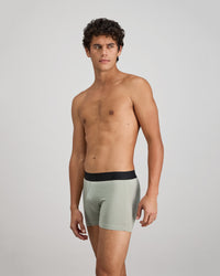 Everyday Essential Mens Trunk in ICEBERG GREEN. Flat lay back view
