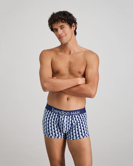 Retros Print Mens Trunk in OTHELLO PRINT. Feature shot