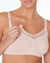 Bendon Nurture Maternity Bra in LATTE. Flat lay back view