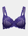 Midnight Express Underwire Bra in BLUE RIBBON. Flat lay front view