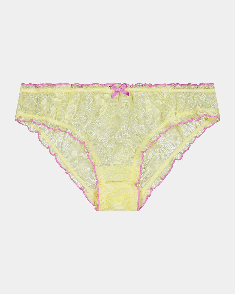 Sundae Bikini in LEMON MERINGUE. Flat lay front view