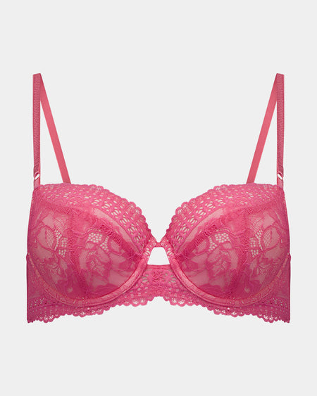 Only Mine Contour Bra in PINK LEMONADE/ICY PINK. Flat lay front view